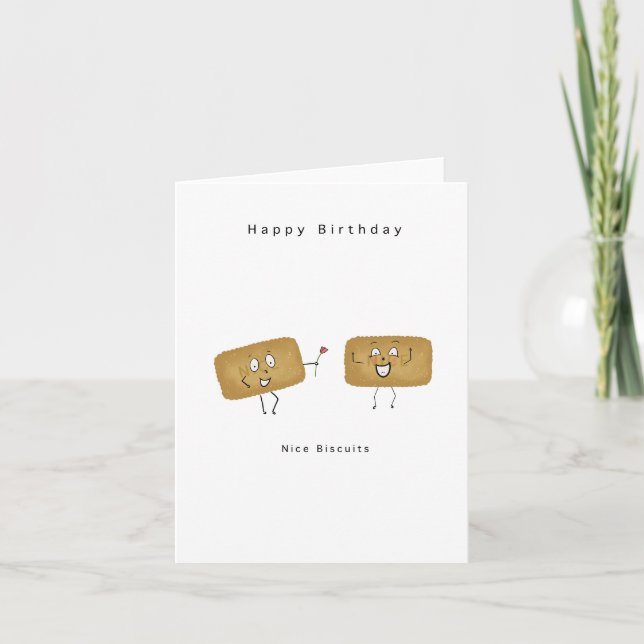 Carte d'anniversaire, carte à thème biscuit, carte (Devant)