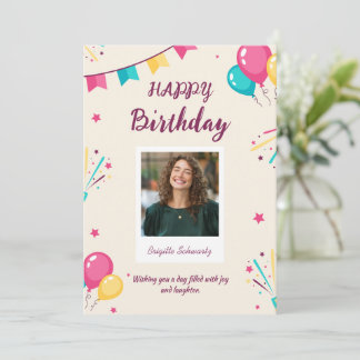 carte d'anniversaire - carte de voeux d'anniversai
