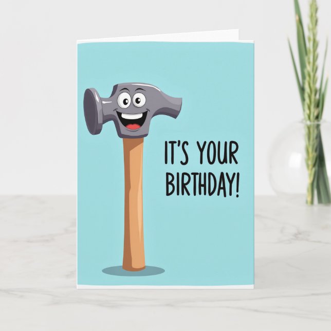 Carte d'anniversaire Cartoon Tool (Devant)
