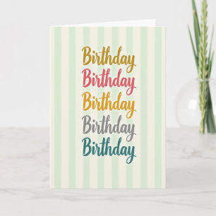 Carte d'anniversaire Cascade Colorée