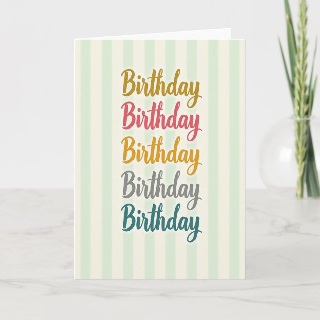 Carte d'anniversaire Cascade Colorée (Devant)