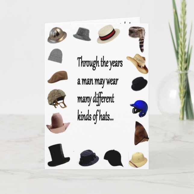 CARTE D'ANNIVERSAIRE casquette (Devant)