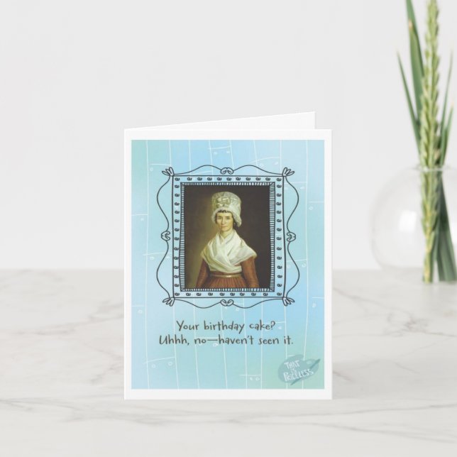 CARTE D'ANNIVERSAIRE CASQUETTE DE GÂTEAU (Devant)