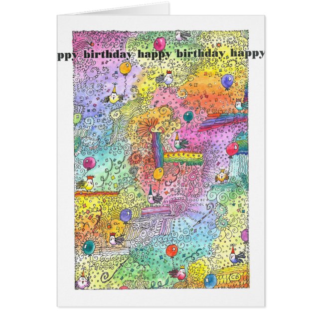 Carte d'anniversaire "Casquettes de fête" (Devant)