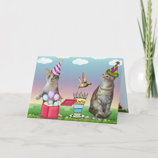 Carte d'anniversaire Cat Crazy (Devant)