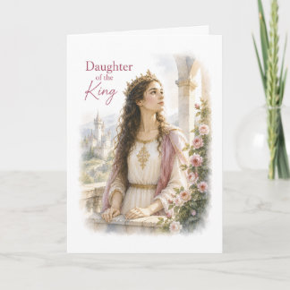 Carte d'anniversaire catholique Fille du Roi