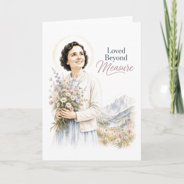 Carte d'anniversaire catholique Sainte Gianna Moll (Devant)