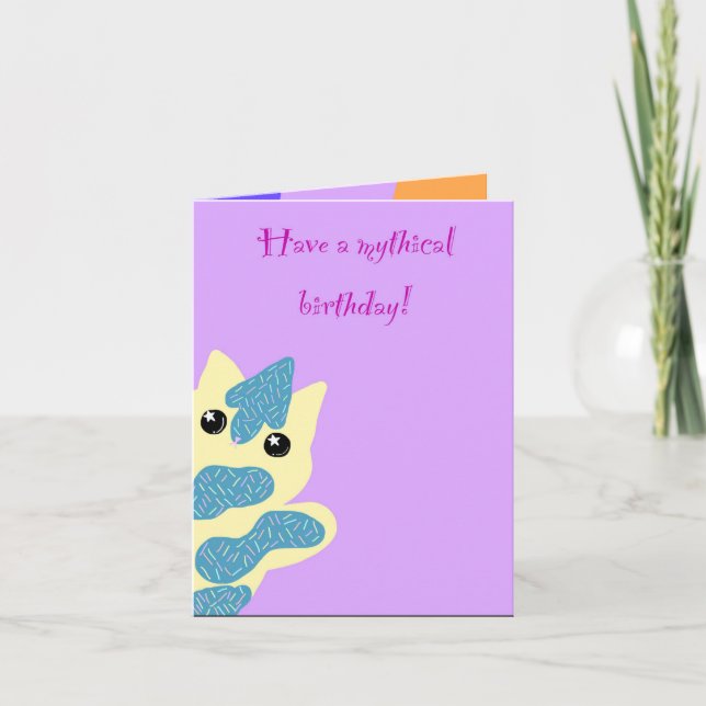Carte d'anniversaire Caticorn (Devant)