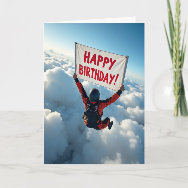 Carte d'anniversaire céleste festive (Devant)