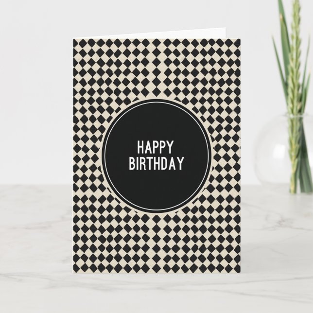Carte d'anniversaire Cercle Gras (Devant)