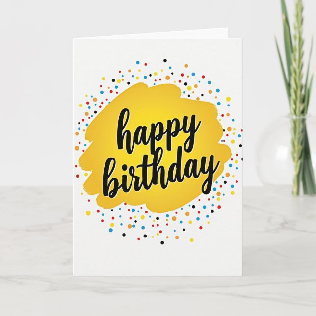 Carte d'anniversaire Cercle Vibrant (Devant)