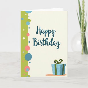 Carte d'anniversaire Cercles Script