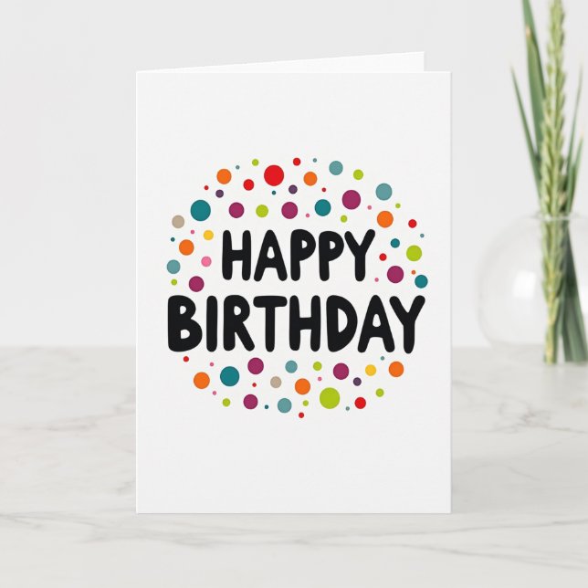 Carte d'anniversaire Cercles Vibrants (Devant)