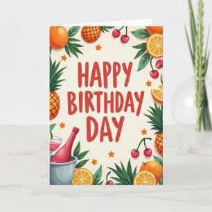 Carte d'anniversaire Cerise Ananas