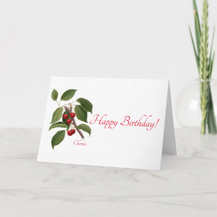 Carte d'anniversaire "Cerises"