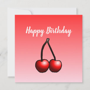 Carte d'anniversaire Cerises