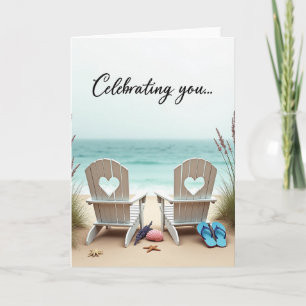 Carte d'anniversaire Chaises de l'océan paisible