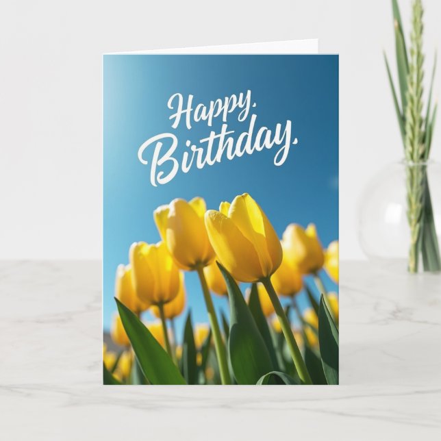 Carte d'anniversaire Champ Ensoleillé (Devant)