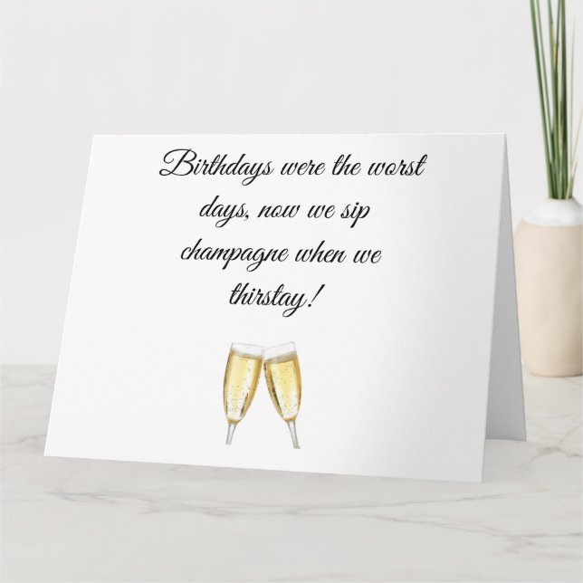 Carte d'anniversaire Champagne Taste (Devant)
