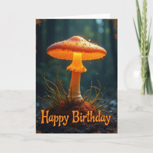 Carte d'anniversaire Champignon Lumineux