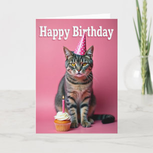 Carte d'anniversaire Chapeau de Chats Mignons