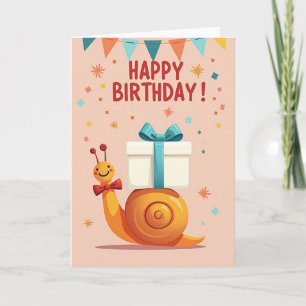 Carte d'anniversaire charmante avec illustration