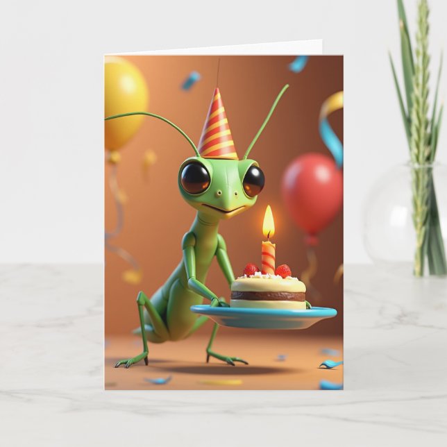 Carte d'anniversaire Charmante Bug (Devant)