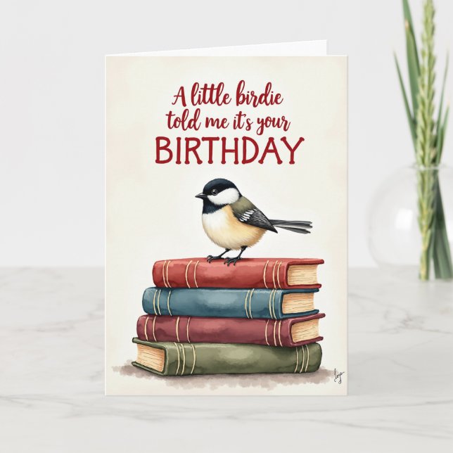 Carte d'anniversaire Charmante Oiseau (Devant)
