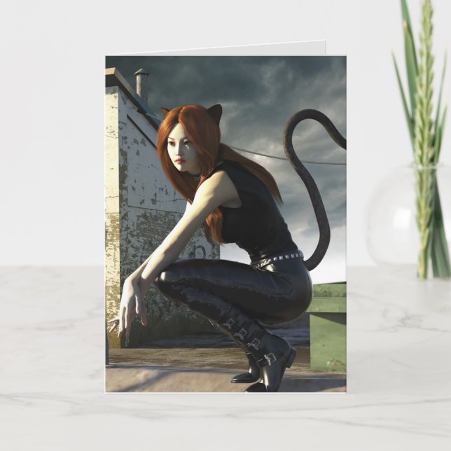 CARTE D'ANNIVERSAIRE CHAT DAY (Devant)