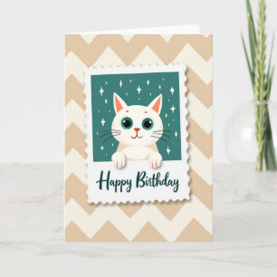 Carte d'anniversaire Chat Étoilé