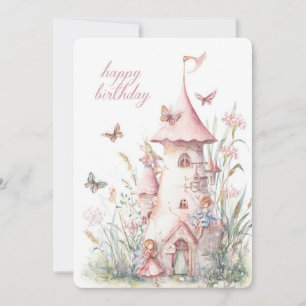 Carte d'anniversaire Château de conte de fées