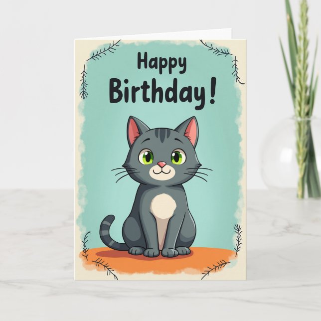Carte d'anniversaire Chats Charmeurs (Devant)