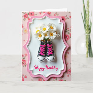 Carte d'anniversaire Chaussure Rose