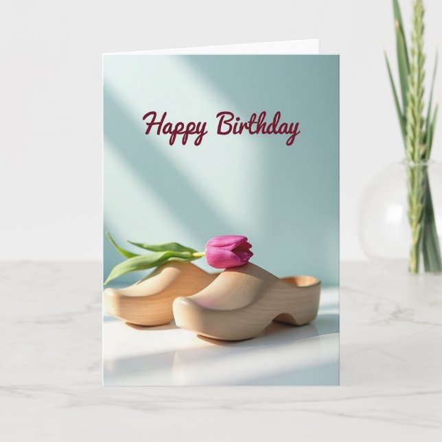 Carte d'anniversaire chaussure sculptée (Devant)