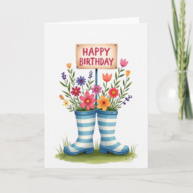 Carte d'anniversaire Chaussures Fantaisistes (Devant)