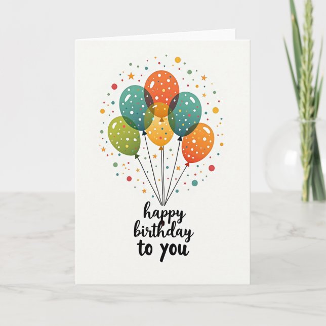 Carte d'anniversaire Cheerful Orbs (Devant)