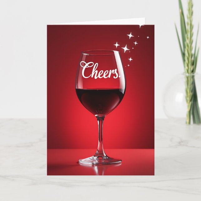 Carte d'anniversaire Cheers Élégante (Devant)