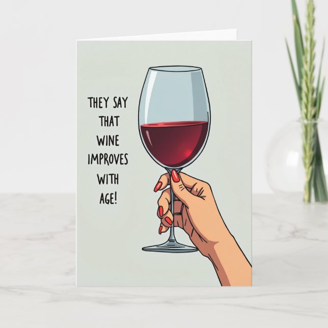 Carte d'anniversaire Cheers Ongles Rouges (Devant)