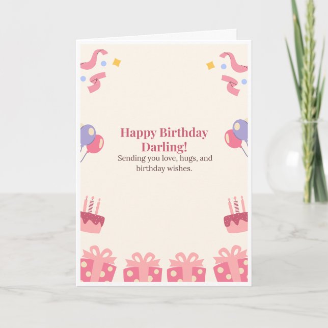 Carte d'anniversaire chéri amour (Devant)