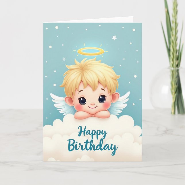 Carte d'anniversaire Chérubin (Devant)