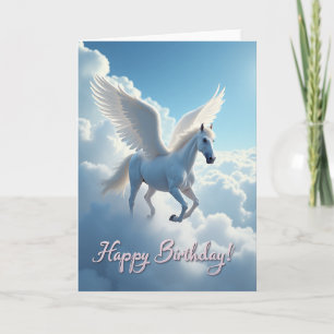 Carte d'anniversaire Cheval ailé