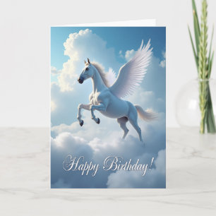 Carte d'anniversaire Cheval ailé Magique