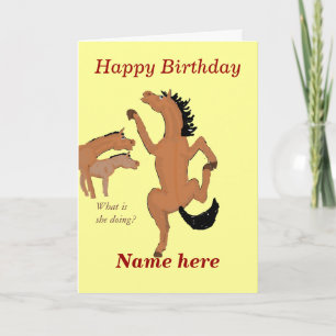 Carte d'anniversaire Cheval Dancing, ajoutez le no