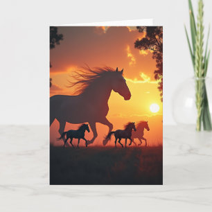 Carte d'anniversaire Cheval de Feu