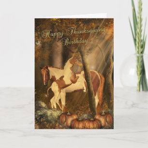 Carte d'anniversaire, cheval et poulain de