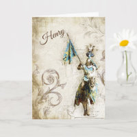 Carte d'anniversaire Chevalier en armure