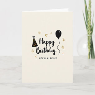 Carte d'anniversaire Chic Gold Dot