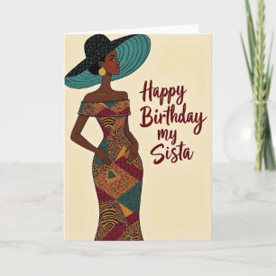 Carte d'anniversaire Chic Lady