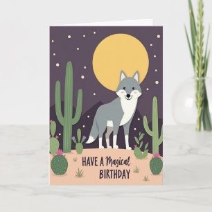 Carte d'anniversaire Chien Cactus Sucré