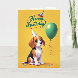 Carte d'anniversaire Chien Charmant